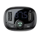 Автомобільний FM-трансмітер (FM-модулятор) Baseus T-Complex S-09A Bluetooth MP3 c функцією зарядного пристрою 2-USB (3.4) і вольтметром - зображення 4