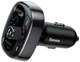 Автомобильный FM-трансмиттер (FM-модулятор) Baseus T-Complex Black (S-09) Bluetooth MP3 c функцией зарядного устройства 2-USB (3.4А) и вольтметром, декор чёрный (CCALL-TM01) - изображение 1