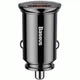Автомобильное зарядное устройство Baseus Circular Plastic 30W Quick Charge (PD3.0/QC4.0+) USB/Type-C (5A) Black - изображение 2