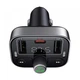 Автомобільний FM-трансмітер (FM-модулятор) Baseus T-Complex S-09 Pro (Bluetooth 5.3/USB) з функцією зарядного пристрою Type-C 18W (PD) 2-USB (2.4А) та вольтметром, чорний - зображення 5