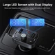 Автомобільний FM-трансмітер (FM-модулятор) Baseus T-Complex S-09 Pro (Bluetooth 5.3/USB) з функцією зарядного пристрою Type-C 18W (PD) 2-USB (2.4А) та вольтметром, чорний - зображення 8