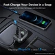 Автомобільний FM-трансмітер (FM-модулятор) Baseus T-Complex S-09 Pro (Bluetooth 5.3/USB) з функцією зарядного пристрою Type-C 18W (PD) 2-USB (2.4А) та вольтметром, чорний - зображення 9