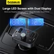 Автомобильный FM-трансмиттер (FM-модулятор) Baseus T-Complex S-09 Lite (Bluetooth 5.0/USB) c функцией зарядного устройства Type-C 18W (PD) 2-USB (2.4А) и вольтметром - изображение 8