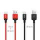Кабель HOCO X14 USB to Type-C 2A 1m nylon aluminum connectors Black (6957531062868) - изображение 2