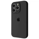 Чехол силиконовый с защитой камеры Wave Silicone Case Camera Protection для Apple iPhone 15 Pro black - изображение 1
