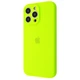 Чехол силиконовый с защитой камеры Wave Silicone Case Camera Protection для Apple iPhone 15 Pro Max lime green - изображение 1