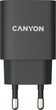 Мережевий зарядний пристрій Canyon H-20-02 PD 20W USB-C Black (CNE-CHA20B02) - зображення 2