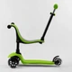 Самокат - беговел 3-в-1 с подсветкой Best Scooter до 50 кг зелёный PL-315 - изображение 3