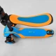 Детский самокат - трансформер 2-в-1 с подсветкой Best Scooter до 60 кг синий с оранжевым JS-30918 - изображение 5
