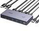 KVM-перемикач UGREEN CM695 Displayport 8k 60hz DP 1.4 з 4 портами USB 3.0 (3 USB-A + 1 USB-C) для загального доступу до 1 монітора Black (25962) - зображення 1