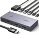 KVM-перемикач UGREEN CM695 Displayport 8k 60hz DP 1.4 з 4 портами USB 3.0 (3 USB-A + 1 USB-C) для загального доступу до 1 монітора Black (25962) - зображення 8
