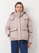 Пуховик зимний короткий женский Kram 23355 46 Бежевый (ROZ6501102222) - изображение 1
