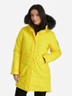 Парка зимняя с мехом женская Huppa Vivian 12498020-70002 XS Желтая (4741468555812) - изображение 1