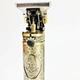 Профессиональный триммер для волос professional hair clipper T9, аккумуляторный, золотистый, зарядка от сети - изображение 6