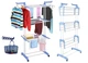 Многоярусная сушилка для белья, одежды Garment rack with wheels складная, вертикальная, 3 яруса - изображение 6