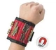 Магнитный браслет для инструментов MAGNETIC WRISTBAND черный, держатель для саморезов, наручный - изображение 6