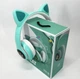 Беспроводные наушники с подсветкой CAT JST-28 Bluetooth бирюзовые для компьютера кошачьи ушки microSD AUX - изображение 6