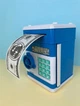 Іграшка сейф, дитячий банкомат з кодовим замком NUMBER BANK, синій колір, скарбничка для монет та банкнот - зображення 5