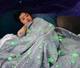 Светящийся плед для детей и подростков Magic Blanket серый 150х100 см день ночь плюшевый теплый - изображение 8