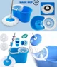 Швабра с автоматическим отжимом центрифугой и ведром Easy Mop “Круглая Швабра” вращение 360 градусов микрофибра - изображение 10