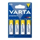 Батарейки VARTA Energy Alkaline АА щелочные 1.5V пальчиковые 4 шт - изображение 2