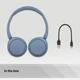 Наушники Sony WH-CH520 / Bluetooth 5.2 / 2023 / (WHCH520L.CE7) Blue (Синий) - изображение 5