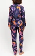 Піжама жіноча Cyberjammies Edie 0461-0462 14/L Синій з квітковим принтом (5051877524637) - зображення 2
