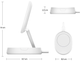 Бездротова зарядка Belkin BoostCharge Pro Convertible Magnetic Wireless Charging Stand with Qi2 15W + 20W USB-C Power Supply White (745883868445) - зображення 6