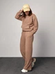 Спортивный костюм утепленный женский ISSA PLUS 14873 XL Коричневый (issa2007682646432) - изображение 3