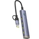 USB-хаб Baseus UltraJoy Series 4-Port HUB AIR USB-A&Type-C to USB 3.1 x4 + Type-C 5V (B0005280B811-15) Space Grey - зображення 3