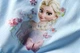 Модное детское платье принцессы Эльзы для маленьких девочек с короткими рукавами (Голубой 120см) 5-6 лет - изображение 2