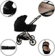 Дитяча універсальна коляска 2 в 1 Kidwell Velmont black/gold - изображение 5