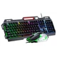 Игровой набор 2в1 TWolf TF600 (UA/ENG раскладка/RGB подсветка) Комплект клавиатура и мышь Black - изображение 1