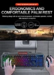 Игровой набор 2в1 TWolf TF600 (UA/ENG раскладка/RGB подсветка) Комплект клавиатура и мышь Black - изображение 4