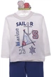 Костюм трійка з довгим рукавом для хлопчика Sailor блакитний 80 см (42627) - зображення 2