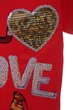 Футболка для девочки трикотажная love you красная 122 см (38209) - изображение 3