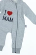 Человечек на молнии с капюшоном интерлок I Love Mam серый 80 см (41447) - изображение 2