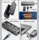Док-станция USB-хаб 10в1 ASOMETECH (Type-C to 4K HDTV/VGA/SD/TF Card/USB 3.0/3.5mm/PD Fast Charge) 100 Вт - изображение 14