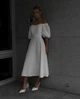 Нарядное белое платье в миди Annita M/L белый 43312346 - изображение 3