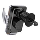 Тримач для телефона автотримач із бездротовою зарядкою HOCO HW7 Transparent Discovery Edition wireless fast charging car holder air outlet Metal Grey (6942007608145) - зображення 4