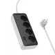Мережевий подовжувач HOCO AC22 1.5м Sunlight 4-bit PD30W/1C3A desktop socket EU 4xUSB Black-White (6942007629782) - зображення 2