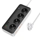 Мережевий подовжувач HOCO AC22 1.5м Sunlight 4-bit PD30W/1C3A desktop socket EU 4xUSB Black-White (6942007629782) - зображення 5