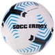 Мяч футбольный №5 PU ламинированный гибридная сшивка HYBRID SOCCERMAX FIFA (PU, Белый-голубой) (FB-3114_Белый-голубой) - изображение 1