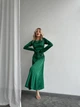 Шелковое платье JadFashion S/M зеленый 43285495 - изображение 5