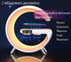 Лампа нічник з додатком, блютуз колонка з бездротовою зарядкою RGB Light/Alarm Clock/Desk Lamp 15W швидка зарядка 029k - зображення 4