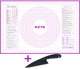 Умный силиконовый коврик RZTK Chef для теста и выпечки 60х40 см с разметкой + Пластиковый нож - изображение 2