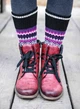 Женские теплые шерстяные носки CheshKit Ornament socks Фиолетовый, размер 36-40 - изображение 3