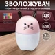 Зволожувач повітря з підсвічуванням Happy Life кімнатний зволожувач для будинку MengChong H2O Humidifier Рожевий - зображення 1