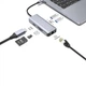Type-C-Хаб Proove Iron Link 6 in 1 (2*USB3.0 + SD/TF + RJ45 + HDMI) silver - зображення 4
