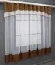 Гардина арка на кухню VR-Textil № 110к белый с коричневым 280х170 см (52-1009) - изображение 2